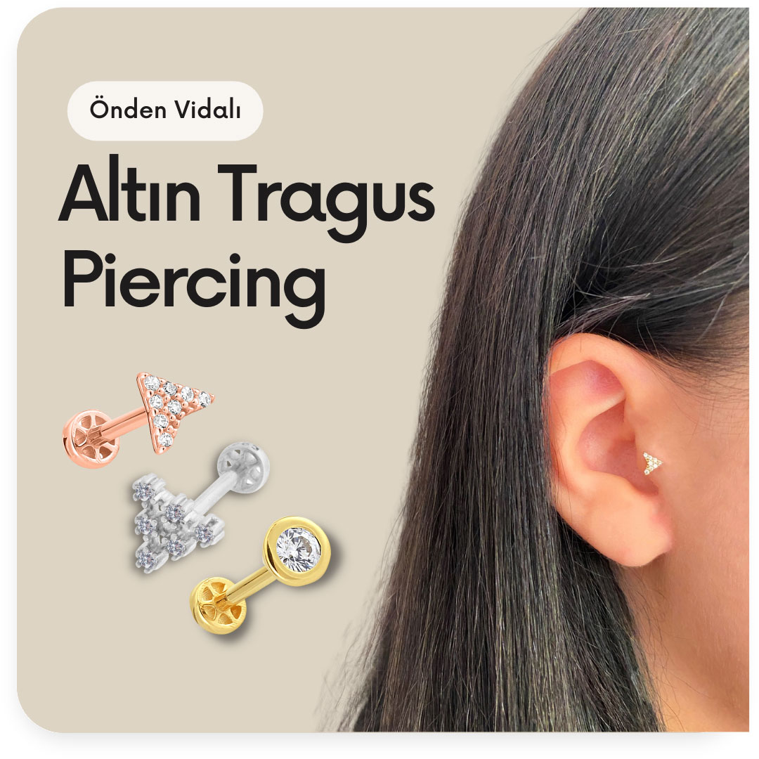 Altın Tragus Piercing