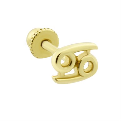 14 Ayar Altın Yengeç Burcu Minimal Helix/Kıkırdak Piercing