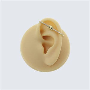 14 Ayar Altın Taşlı Fil Industrial Earcuff - Dianora Piercing
